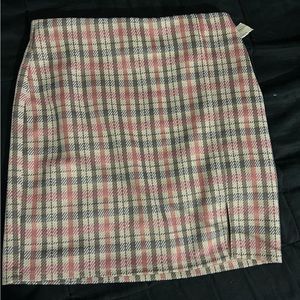 Pink Checkered Skirt